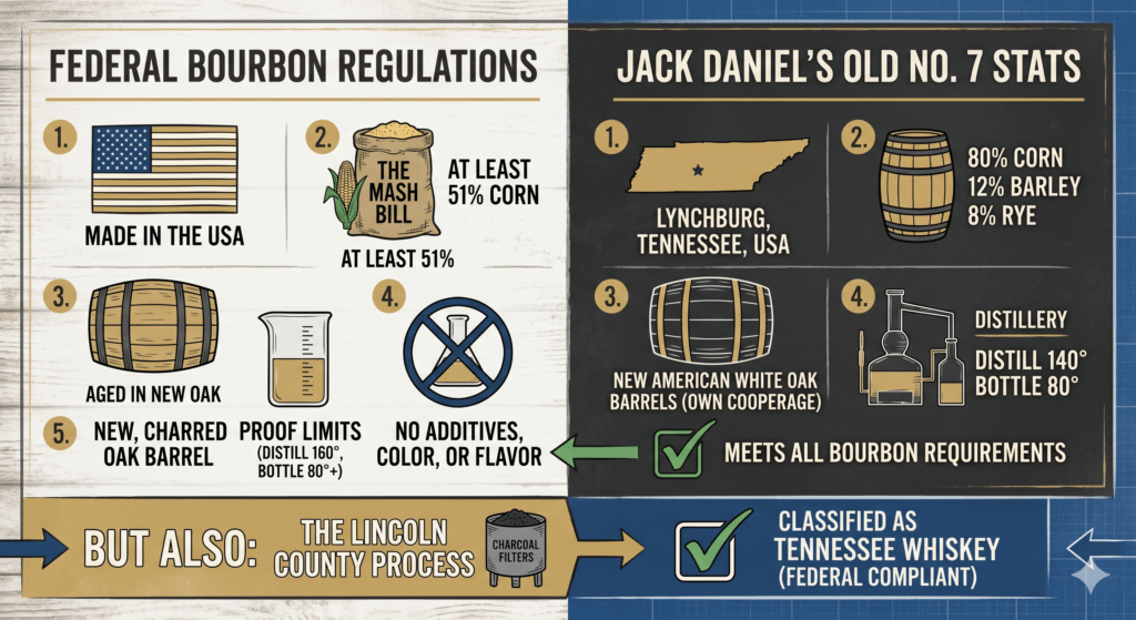 is jack daniels actually bourbon