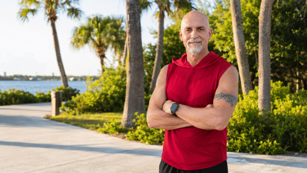 Eric Webber demonstrating strength and healthy aging for men over 50