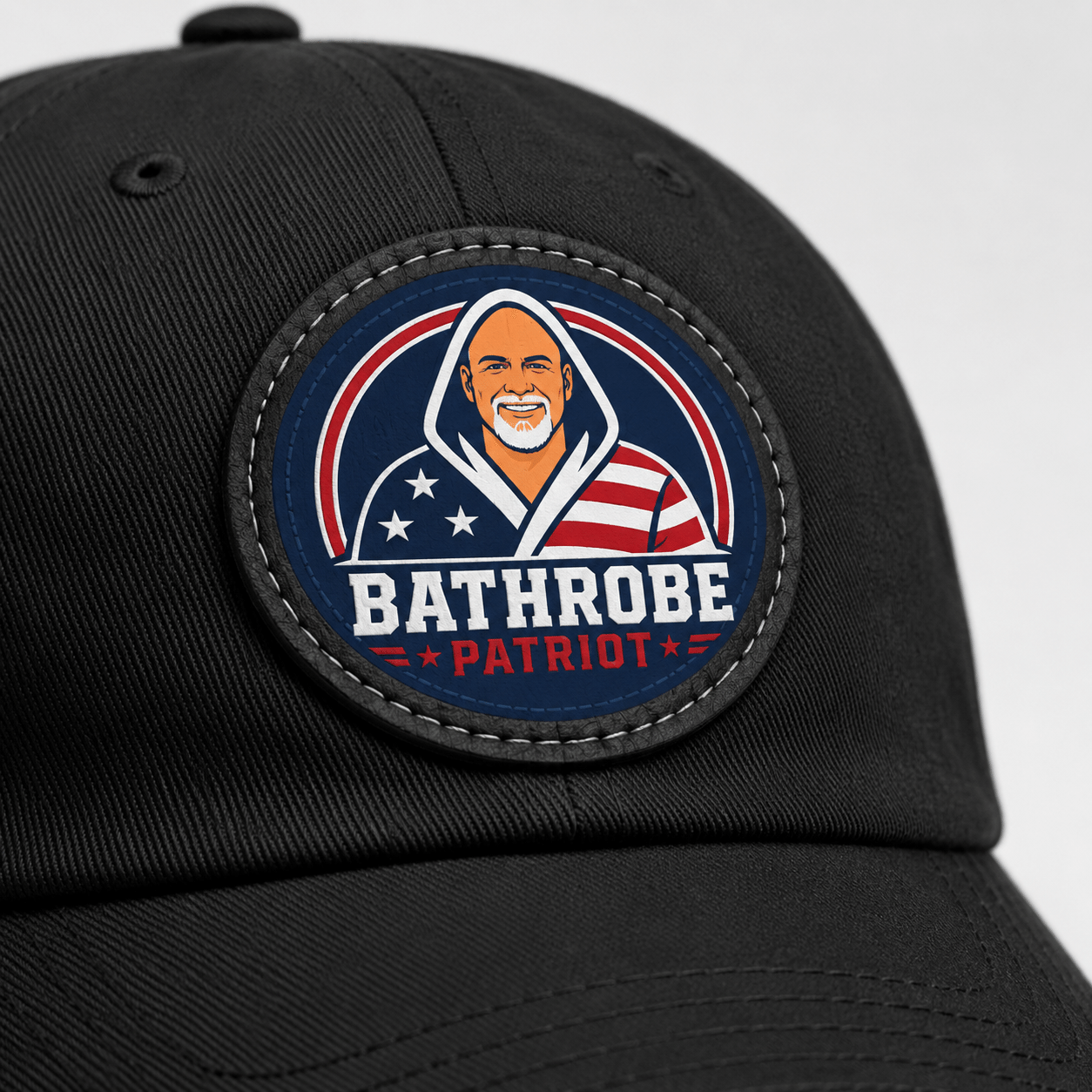 Bathrobe Patriot Leather Patch Hat - Image 4