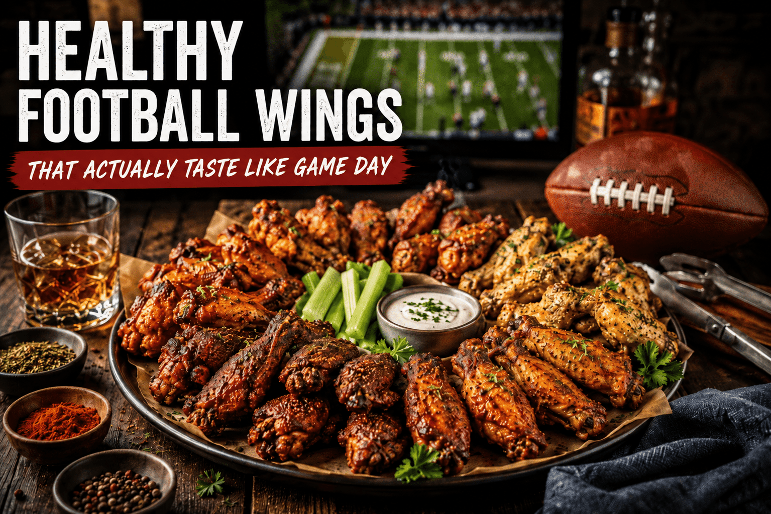 Healthy football wings for game day
