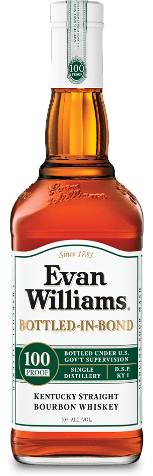 Evan Williams Bottled-in-Bond bourbon bottle