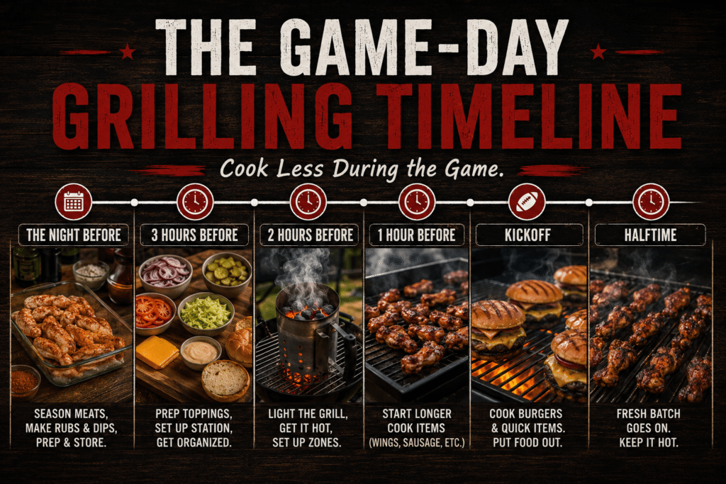 football weekend grilling timeline