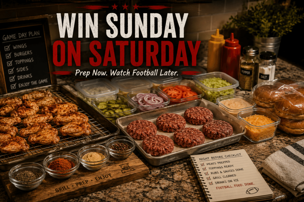 football weekend grilling timeline