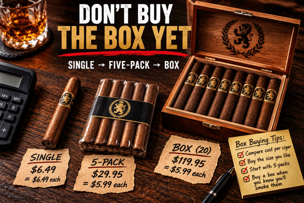singles, 5 pack, box