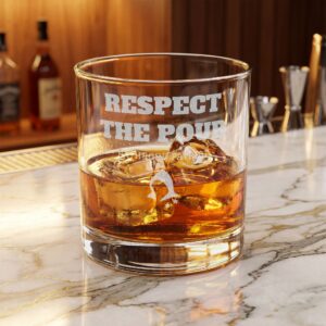 Respect the Pour Whiskey Glass