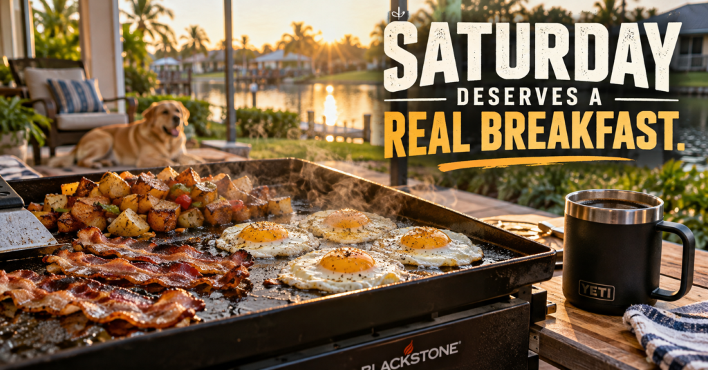 Saturday breakfast as part of a better morning routine